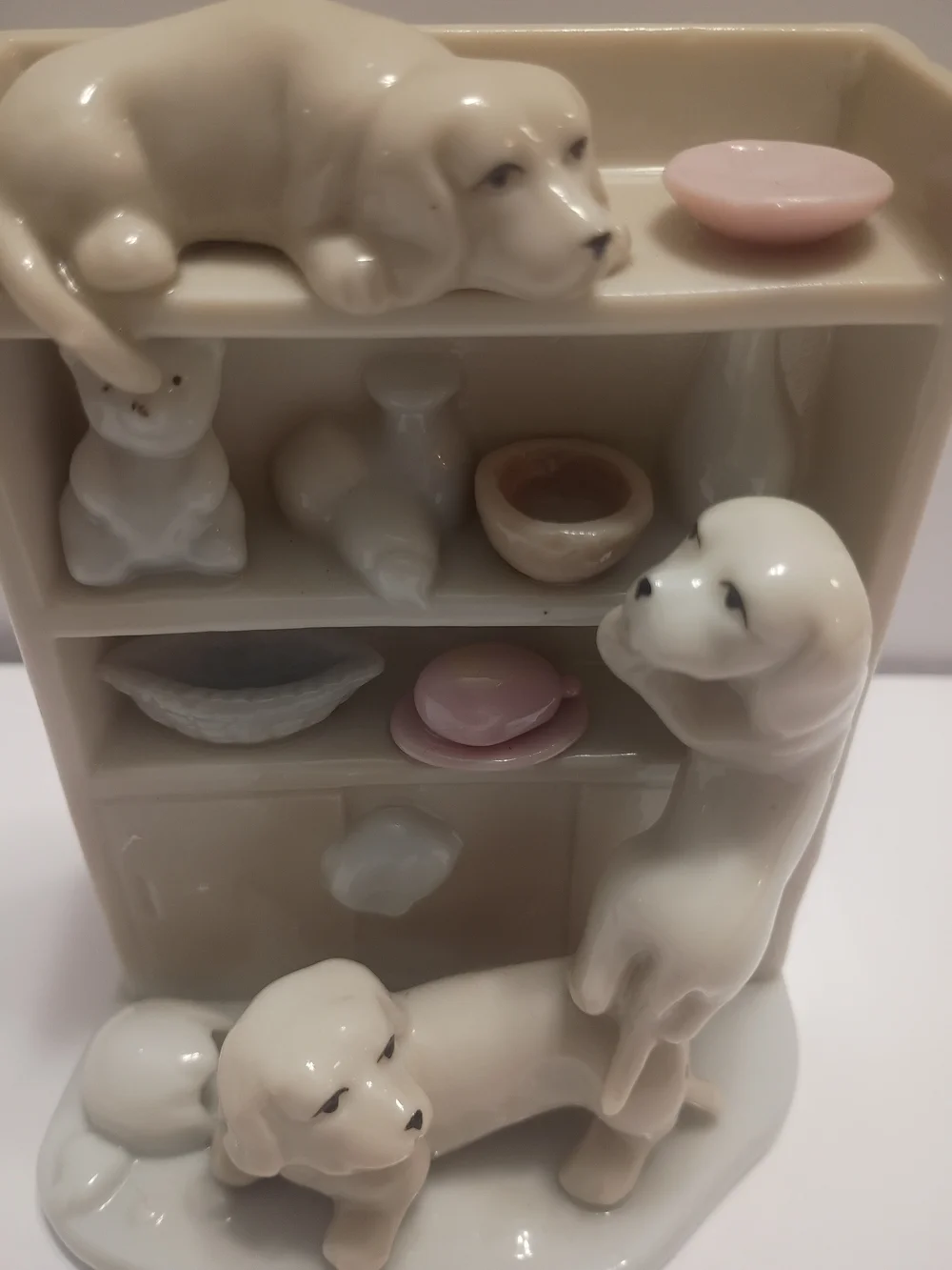 Vintage Puppy Shelf Figurine Simson Home Buddies Too Many Cookies